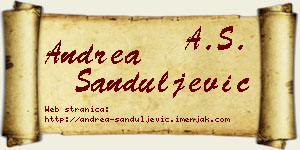 Andrea Sanduljević vizit kartica